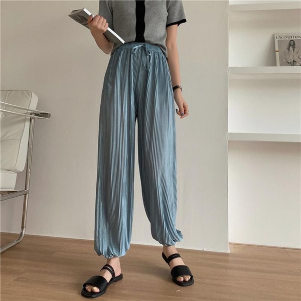 women's pants & capris chiffon for women korean high waist pleated harem female ice silk loose wide-leg lantern casual trousers, Black;white
women's pants & capris chiffon for women korean high waist pleated harem female ice silk loose wide-leg lantern casual trousers, Black;white