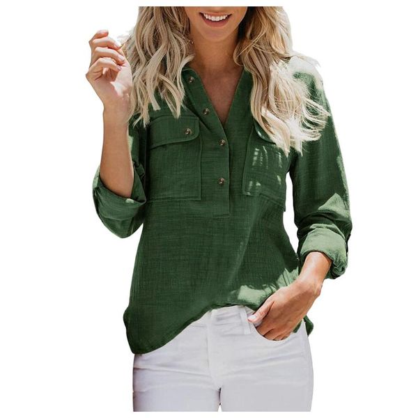 women's blouses & shirts women autumn blouse long sleeve button loose casual irregular pocket slim elegant ladies anime camisetas, White
women's blouses & shirts women autumn blouse long sleeve button loose casual irregular pocket slim elegant ladies anime camisetas, White