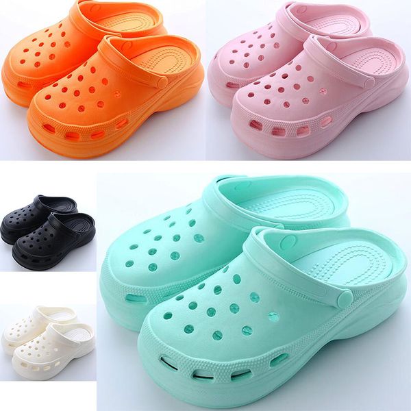 three womens summer thick-soled hole shoes ladies height increase shoe black white orange pink girls women beach classic sandals slippers
three womens summer thick-soled hole shoes ladies height increase shoe black white orange pink girls women beach classic sandals slippers