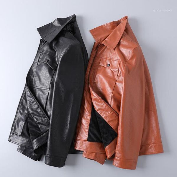 black brown mens leather jacket slim motorcycle coat men jackets casual lapel clothes personalized jaqueta de couro autumn men's fur &
black brown mens leather jacket slim motorcycle coat men jackets casual lapel clothes personalized jaqueta de couro autumn men's fur &