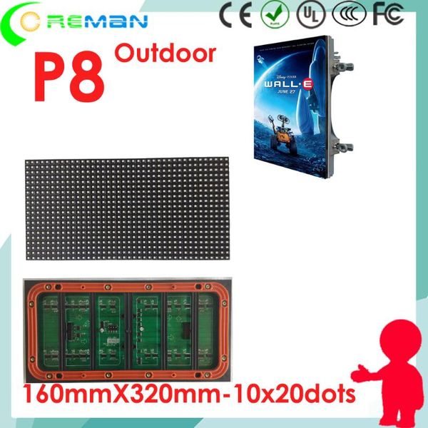 brightness outdoor 96x96cm 64x64cm led cabinet p8 screen module 320x160 1/5 scan hub75 10 display
brightness outdoor 96x96cm 64x64cm led cabinet p8 screen module 320x160 1/5 scan hub75 10 display
