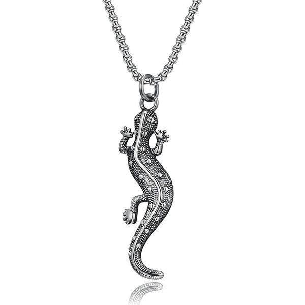 pendant necklaces punk style lizard female gift hip hop jewelry 316l stainless steel chain for women accessories, Silver
pendant necklaces punk style lizard female gift hip hop jewelry 316l stainless steel chain for women accessories, Silver