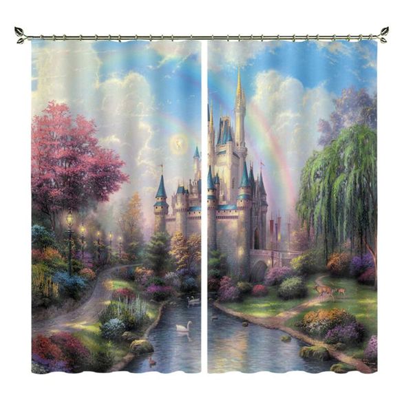 curtain & drapes garden and castle picture customized thermal insulation shading material theme curtains suitable for bedroom living room
curtain & drapes garden and castle picture customized thermal insulation shading material theme curtains suitable for bedroom living room