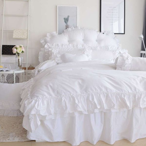 korean four piece cotton pure white satin princess wind bed quilt cover 1.8m skirt ding
korean four piece cotton pure white satin princess wind bed quilt cover 1.8m skirt ding
