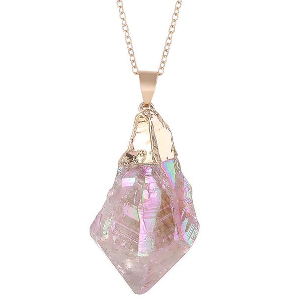 chains rainbow healing crystal stone pendant necklace for women irregular natural necklaces reiki jewelry, Silver
chains rainbow healing crystal stone pendant necklace for women irregular natural necklaces reiki jewelry, Silver