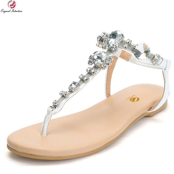 original intention gorgeous women sandals crystal open toe flat with heels fashion white shoes woman plus us size 4-15, Black
original intention gorgeous women sandals crystal open toe flat with heels fashion white shoes woman plus us size 4-15, Black