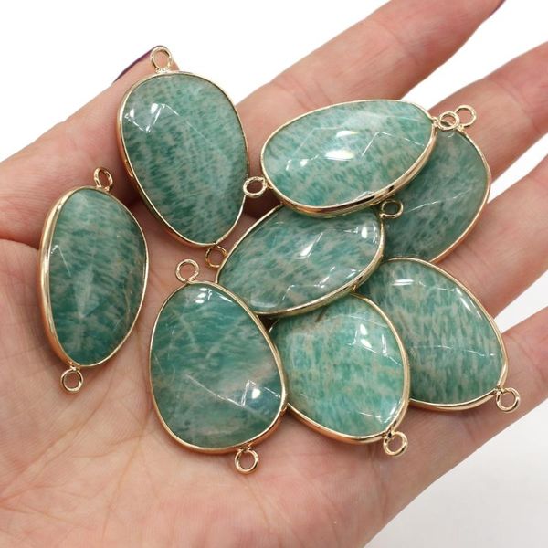 charms natural stone gem amazonite drop section pendant connector diy retro exquisite necklace earrings jewelry accessories gift making, Bronze;silver
charms natural stone gem amazonite drop section pendant connector diy retro exquisite necklace earrings jewelry accessories gift making, Bronze;silver
