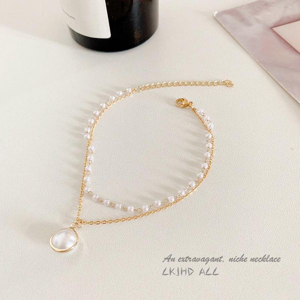 link, chain pearl double-layer bracelet personality retro light luxury exquisite niche design accessories simple ins tide jewelry, Black
link, chain pearl double-layer bracelet personality retro light luxury exquisite niche design accessories simple ins tide jewelry, Black