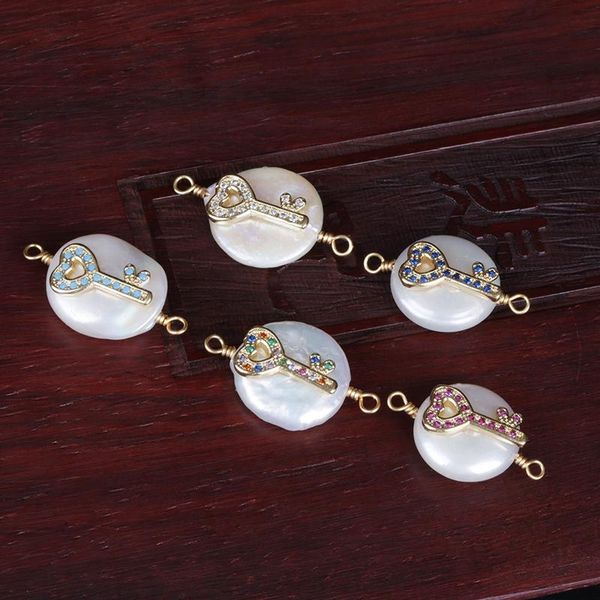 other micro paved multi colors cz gold key charm freshwater pearl wire wrapped buckles connector bead for jewelry diy making
other micro paved multi colors cz gold key charm freshwater pearl wire wrapped buckles connector bead for jewelry diy making
