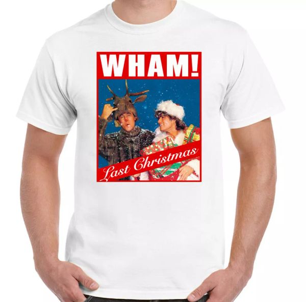 wham last christmas t-shirt, man christmas george micheael t-shirt cd album, White;black
wham last christmas t-shirt, man christmas george micheael t-shirt cd album, White;black