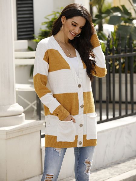 women's knits & tees bohemian sweater cardigan mujer jersey pockets striped slim long coat fashion button up knit cardigans jacket, White
women's knits & tees bohemian sweater cardigan mujer jersey pockets striped slim long coat fashion button up knit cardigans jacket, White