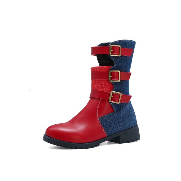 asumer of women put mixed colors in denim winter heel boots down, Black
asumer of women put mixed colors in denim winter heel boots down, Black