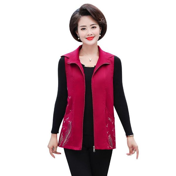 women's vests middle-aged women vest spring autumn loose embroidery sleeveless waistcoat plus size 5xl cardigan outerwear h244, Black;white
women's vests middle-aged women vest spring autumn loose embroidery sleeveless waistcoat plus size 5xl cardigan outerwear h244, Black;white