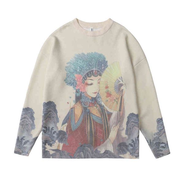 brand opera characters printing male knitted pullovers high-end brown landscape long sve knit fashion men sweater, White;black
brand opera characters printing male knitted pullovers high-end brown landscape long sve knit fashion men sweater, White;black