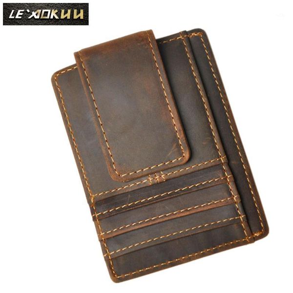 wallets quality leather magnetic money clip men gift wallet card po holder case design handy front pocket mini purse male 10151, Red;black
wallets quality leather magnetic money clip men gift wallet card po holder case design handy front pocket mini purse male 10151, Red;black
