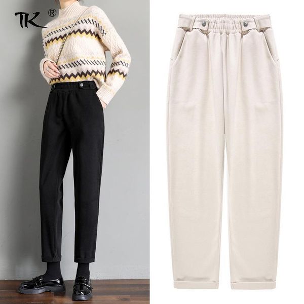 women's pants & capris elastic high waist harem wide leg wool trousers slim basic female solid pant thick casual autumn winter 2021, Black;white
women's pants & capris elastic high waist harem wide leg wool trousers slim basic female solid pant thick casual autumn winter 2021, Black;white