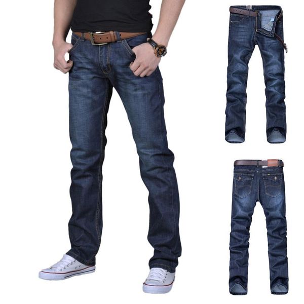 men's jeans four seasons casual business solid color straight pants men denim trousers clothing baggy pantalones, Blue
men's jeans four seasons casual business solid color straight pants men denim trousers clothing baggy pantalones, Blue