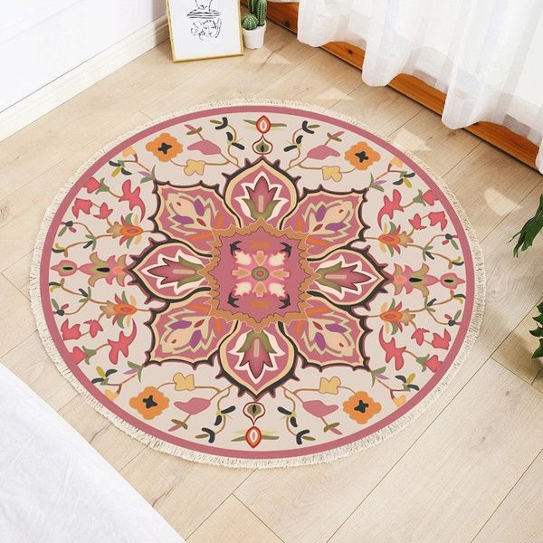 round retro ethnic style hand woven cotton linen tassels stripe area rugs geometric carpets bedroom non-slip morocco door mat
round retro ethnic style hand woven cotton linen tassels stripe area rugs geometric carpets bedroom non-slip morocco door mat