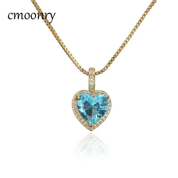 pendant necklaces cmoonry heart shape cubic zircon stone necklace fashion gold box chain copper cz women party jewelry accessories gift, Silver
pendant necklaces cmoonry heart shape cubic zircon stone necklace fashion gold box chain copper cz women party jewelry accessories gift, Silver