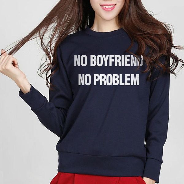 women's hoodies & sweatshirts fashion funny spring autumn no boyfriend problem cotton harajuku slim femme brand sweatshirt pullover, Black
women's hoodies & sweatshirts fashion funny spring autumn no boyfriend problem cotton harajuku slim femme brand sweatshirt pullover, Black