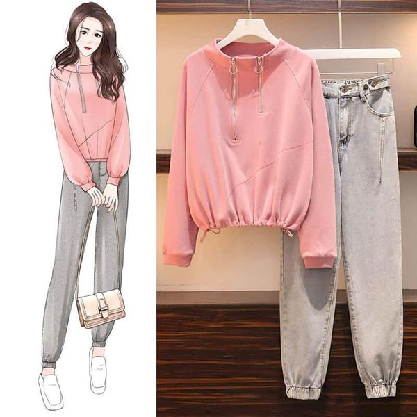 women's tracksuits autumn spring casual sweatshirt women pullovers and jeans pants 2pieces sets solid jumpers woman, Gray
women's tracksuits autumn spring casual sweatshirt women pullovers and jeans pants 2pieces sets solid jumpers woman, Gray
