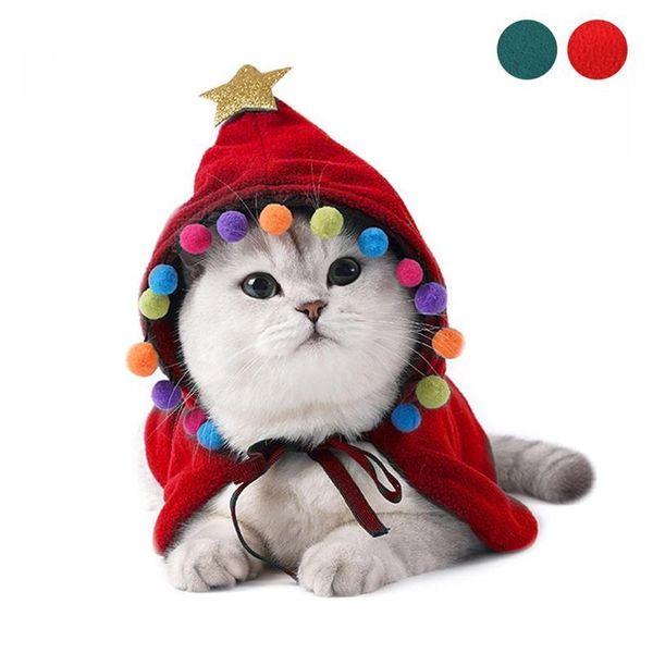 cat costumes pet christmas costume cloak with star and pompoms santa hat party supplies cosplay dress navidad accessories decoration
cat costumes pet christmas costume cloak with star and pompoms santa hat party supplies cosplay dress navidad accessories decoration