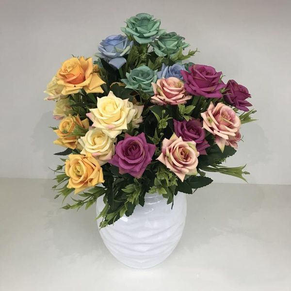 decorative flowers & wreaths 1 bouquet colorful rose artificial silk flower wedding party home decoration pography props
decorative flowers & wreaths 1 bouquet colorful rose artificial silk flower wedding party home decoration pography props