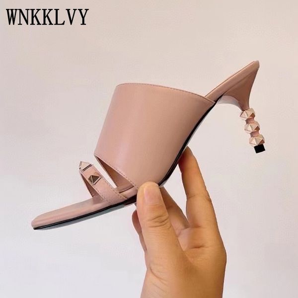 2021 new rivet high heels slippers women real leather open toe sandals summer dress party shoes for ladies sandalias sandales, Black
2021 new rivet high heels slippers women real leather open toe sandals summer dress party shoes for ladies sandalias sandales, Black