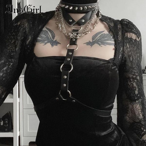 belts insgirl dark gothic punk pu leather belt harajuku streetwear mall goth hip hop nightclub grunge black necklace waist, Black;brown
belts insgirl dark gothic punk pu leather belt harajuku streetwear mall goth hip hop nightclub grunge black necklace waist, Black;brown