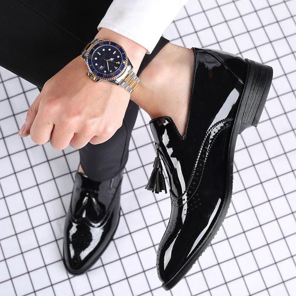 dress shoes men male business man formal shiny pu leather flats driving tassels mens men's zapatos de hombres personlizar m1141, Black
dress shoes men male business man formal shiny pu leather flats driving tassels mens men's zapatos de hombres personlizar m1141, Black