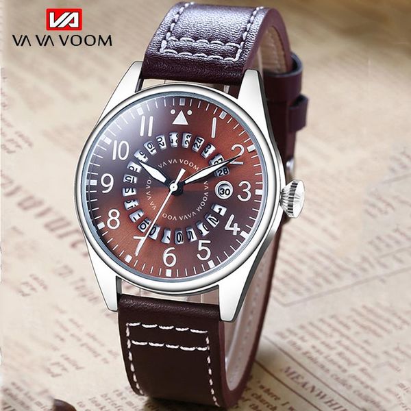 wristwatches vava voom date quartz watch men casual military sports watches leather wristwatch male relogio masculino clock, Slivery;brown
wristwatches vava voom date quartz watch men casual military sports watches leather wristwatch male relogio masculino clock, Slivery;brown