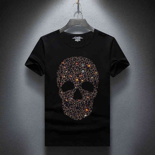 men's t-shirts summer fashion brand t-shirt homme personalized trend drilling skulls heavy industry tshirt men skpd, White;black
men's t-shirts summer fashion brand t-shirt homme personalized trend drilling skulls heavy industry tshirt men skpd, White;black