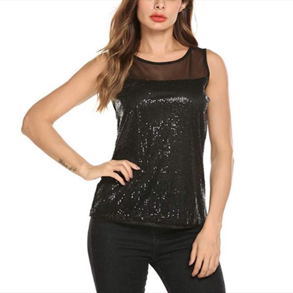 women's tanks & camis women summer casual tank mesh outfit solid color loose sequin classical round neck wild, White
women's tanks & camis women summer casual tank mesh outfit solid color loose sequin classical round neck wild, White