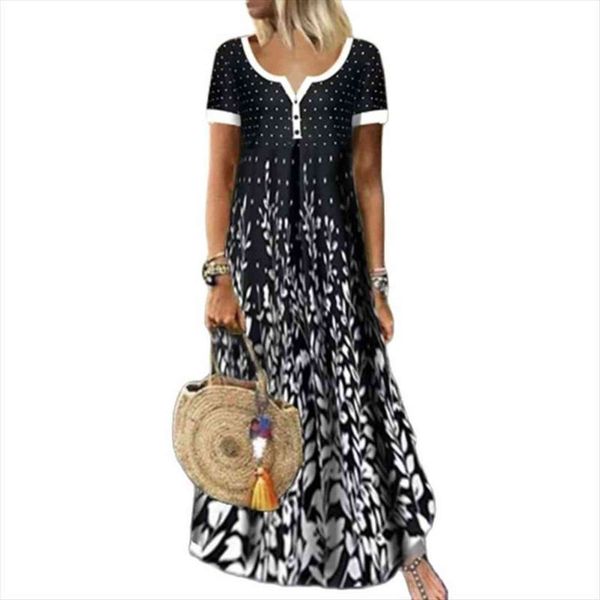 elegant long single breasted womens dresses v neck boho print party ladies vintage button casual maxi, Black;gray
elegant long single breasted womens dresses v neck boho print party ladies vintage button casual maxi, Black;gray