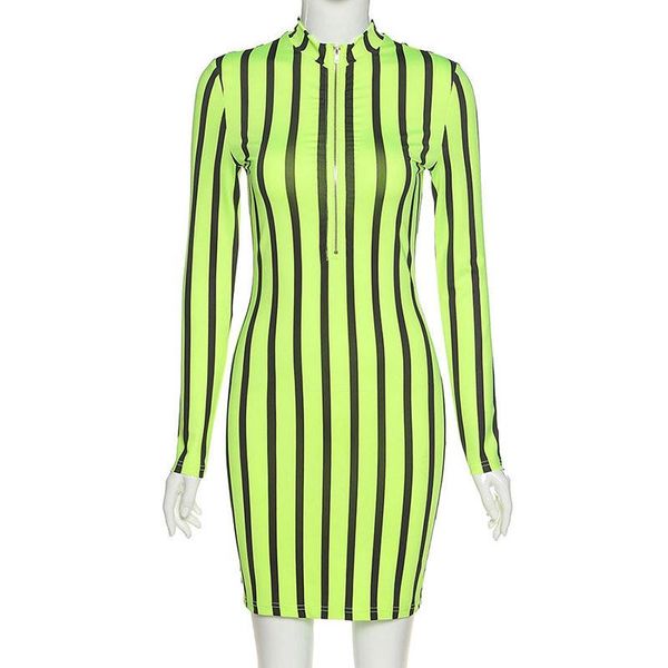 casual dresses 2021 autumn winter striped dress women club zipper skinny female long sleeve mini robe, Black;gray
casual dresses 2021 autumn winter striped dress women club zipper skinny female long sleeve mini robe, Black;gray