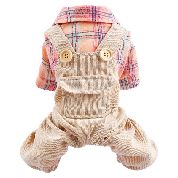 dog apparel clothes four-legged pink lattice student suspenders pet teddy bomei spring summer casual button suit
dog apparel clothes four-legged pink lattice student suspenders pet teddy bomei spring summer casual button suit