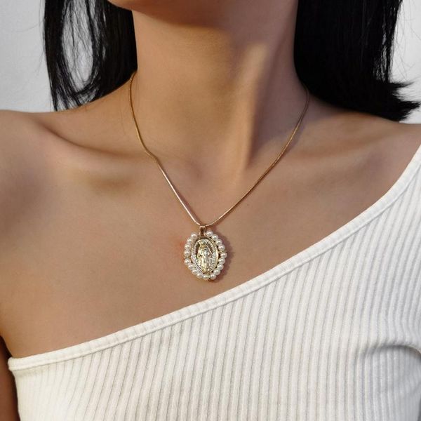 pendant necklaces imitation pearl angel coin snake long chain necklace women fashion jewelry goth virgin mary circle choker, Silver
pendant necklaces imitation pearl angel coin snake long chain necklace women fashion jewelry goth virgin mary circle choker, Silver