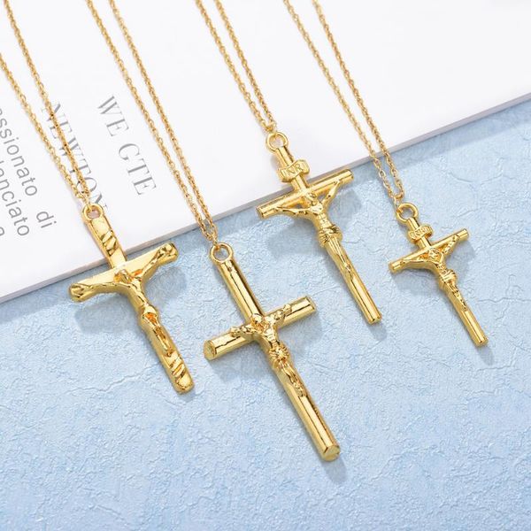 pendant necklaces lucky christian gold cross neckalce for women necklace girls classic jesus christ pendants gifts, Silver
pendant necklaces lucky christian gold cross neckalce for women necklace girls classic jesus christ pendants gifts, Silver