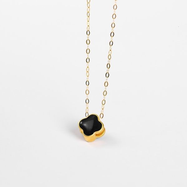 hitana 999 clover pendant necklace women's pendant 3d hard 24k full gold paint grass, Black
hitana 999 clover pendant necklace women's pendant 3d hard 24k full gold paint grass, Black