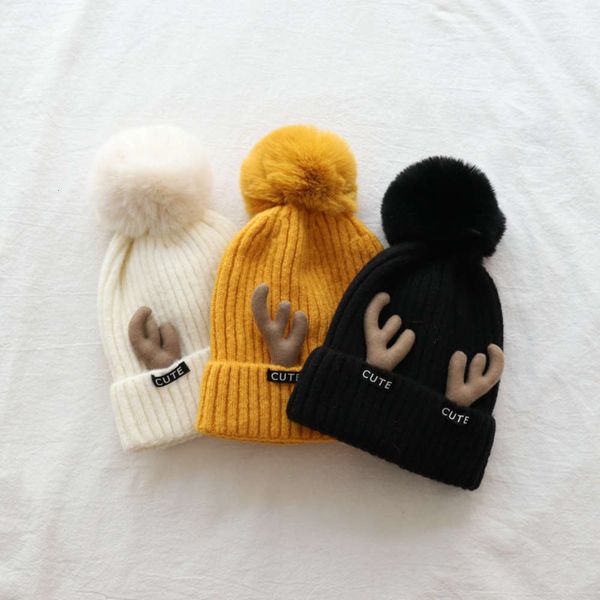 hat autumn winter christmas antler knitted children's lovely wool ball cotton lining thickened outdoor thermal cover cap, Blue;gray
hat autumn winter christmas antler knitted children's lovely wool ball cotton lining thickened outdoor thermal cover cap, Blue;gray