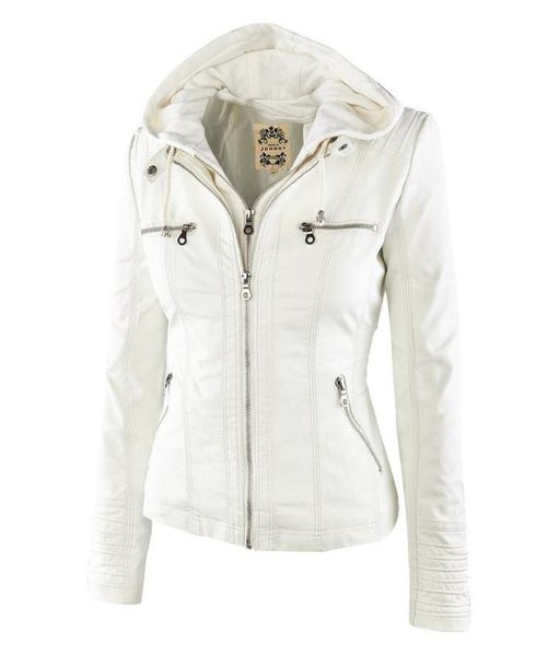 women's leather & faux donsignet women detachable lapel long sleeve solid color zipper pu jacket fashion moto, Black
women's leather & faux donsignet women detachable lapel long sleeve solid color zipper pu jacket fashion moto, Black