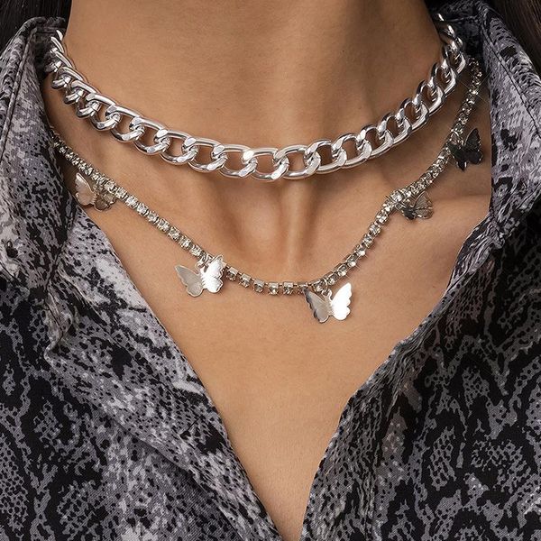 pendant necklaces gold silver color double layer chain femme chokers necklace fashion party jewelry geometric butterfly for women
pendant necklaces gold silver color double layer chain femme chokers necklace fashion party jewelry geometric butterfly for women