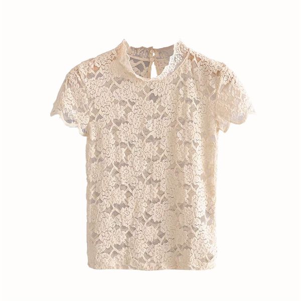 stylish lace blouses women fashion see through short sleeve solid shirts female sweet style chic blusas mujer 210430, White
stylish lace blouses women fashion see through short sleeve solid shirts female sweet style chic blusas mujer 210430, White