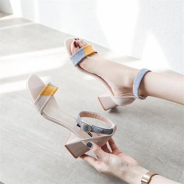 dress shoes women's sandals 2021 summer mixed colors high heels woman ankle strap elegant casual wedding career, Black
dress shoes women's sandals 2021 summer mixed colors high heels woman ankle strap elegant casual wedding career, Black