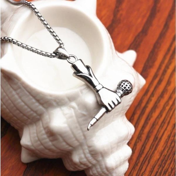 pendant necklaces korean fashion brand personality microphone necklace men's and women's hip hop tiaodi street hiphop accessories, Silver
pendant necklaces korean fashion brand personality microphone necklace men's and women's hip hop tiaodi street hiphop accessories, Silver