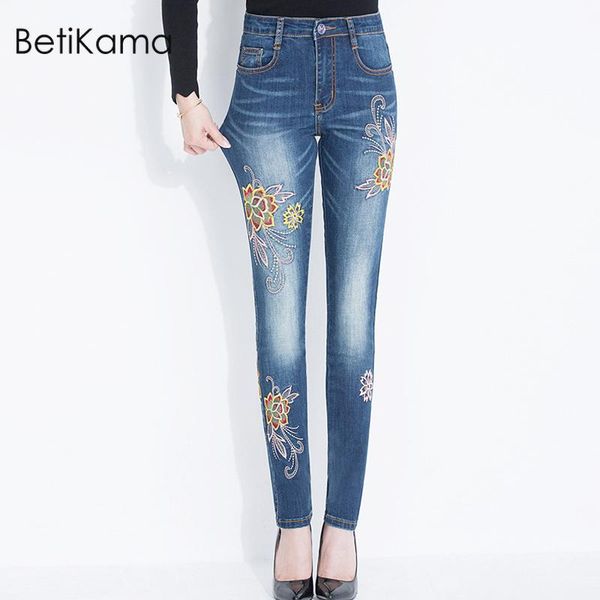 women's jeans betikama 2021 skinny woman casual high waist flower pattern embroidery pencil pants jean femme plus size mom, Blue
women's jeans betikama 2021 skinny woman casual high waist flower pattern embroidery pencil pants jean femme plus size mom, Blue