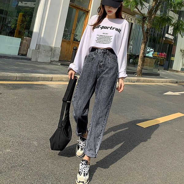 film of tall waist loose harlan jeans female winter pants nine points, "torre thin straight canister women's, Blue
film of tall waist loose harlan jeans female winter pants nine points, "torre thin straight canister women's, Blue