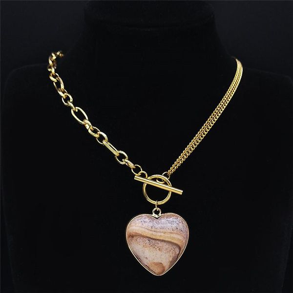 pendant necklaces 2021 fashion stone stainless steel for women gold color heart chocker necklace jewelry bijoux femme npd39s04, Silver
pendant necklaces 2021 fashion stone stainless steel for women gold color heart chocker necklace jewelry bijoux femme npd39s04, Silver