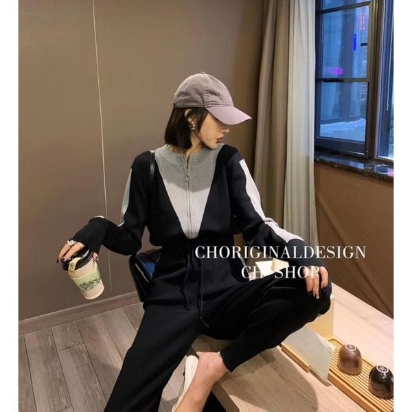 women's two piece pants 2021 spring and autumn women 's zipper fashion trendy casual contrast color coat v stand collar ice silk k, White
women's two piece pants 2021 spring and autumn women 's zipper fashion trendy casual contrast color coat v stand collar ice silk k, White