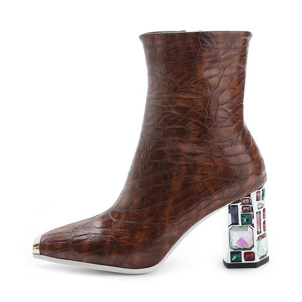 boots women ankle woman hand made special fabric stone pattern super high heel online celebrity shoes europe and america, Black
boots women ankle woman hand made special fabric stone pattern super high heel online celebrity shoes europe and america, Black